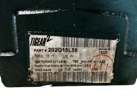 Dodge Tigear-2, 202Q15L56, Right Angle, Quill Input, Left Hand Output, Worm Gear, Reducer - New NO BOX - FreemanLiquidators - [product_description]