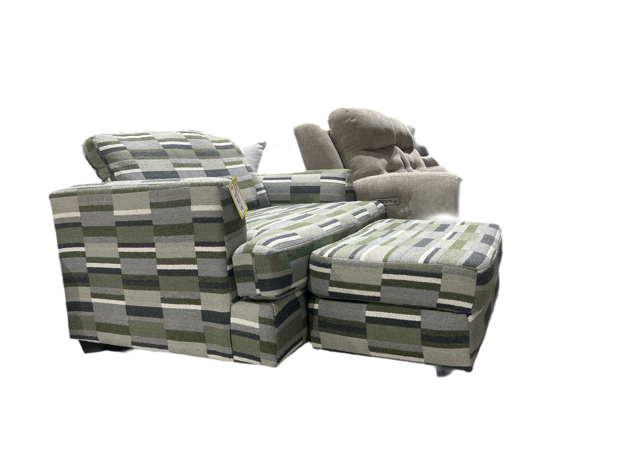 Green Multicolor, 2 Piece, Sleeper Chair