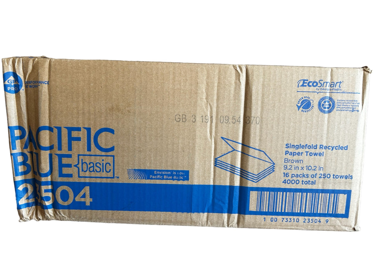 Georgia Pacific, Pacific Blue, 23504, Basic S-Fold Paper Towels, 16Pack, 4000 towels - FreemanLiquidators - [product_description]