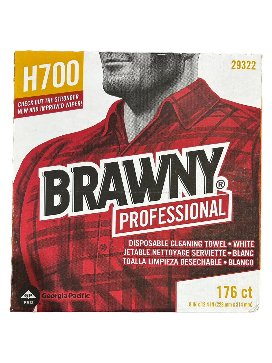 Georgia Pacific, Brawny Professional, 29322, H700, Disposable Cleaning Towel, 176ct, 10 boxes - FreemanLiquidators - [product_description]