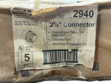 Load image into Gallery viewer, Hubbell, Raco, 2940, 2-1/2 in. EMT Compression Connector, Uninsulated, 5pcs - FreemanLiquidators - [product_description]
