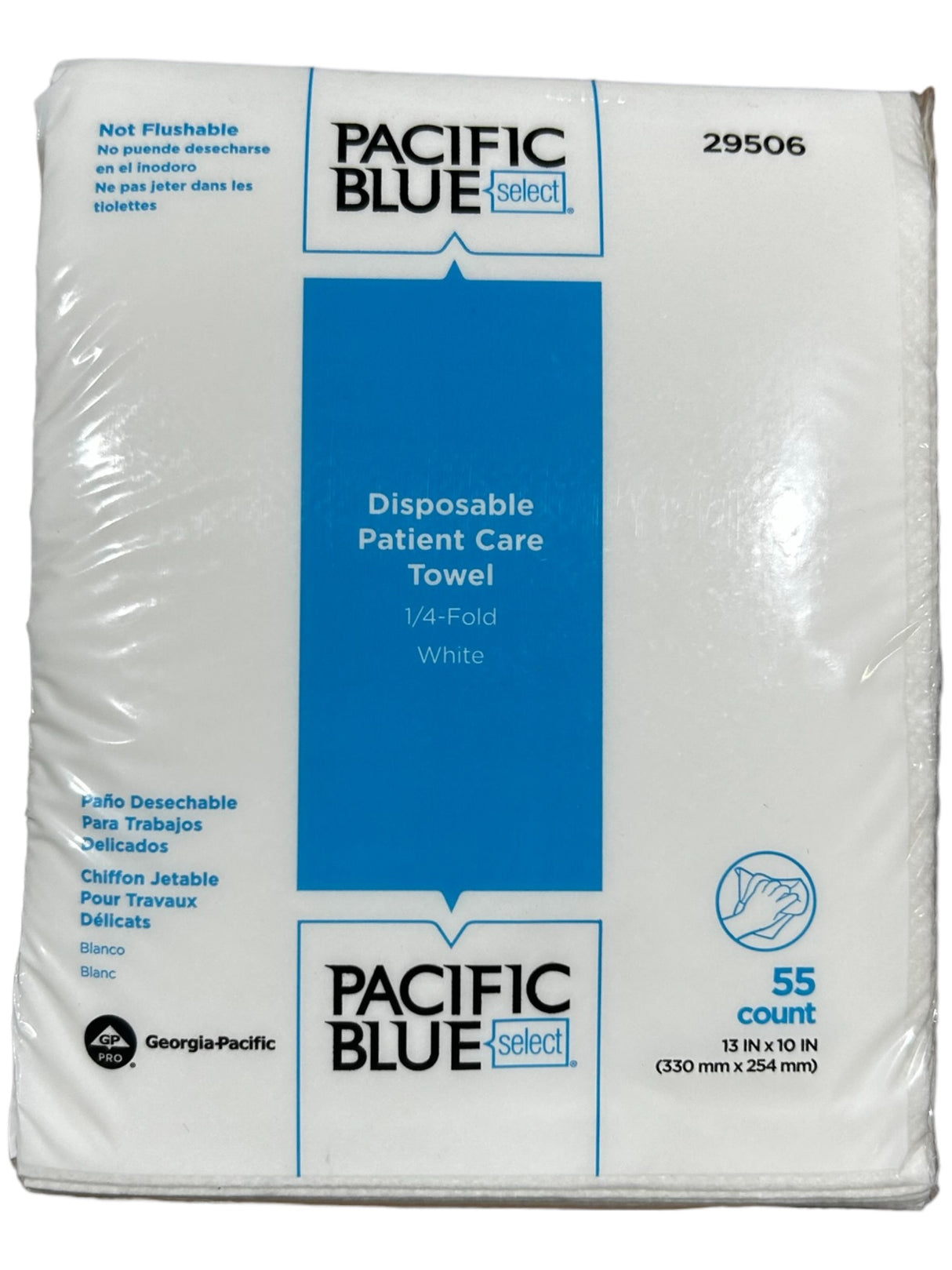 Georgia Pacific, Blue Pacific, 29506, 1/4- Fold Paper Disposable Dry Wipe - FreemanLiquidators - [product_description]