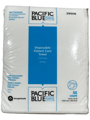 Georgia Pacific, Blue Pacific, 29506, 1/4- Fold Paper Disposable Dry Wipe - FreemanLiquidators - [product_description]