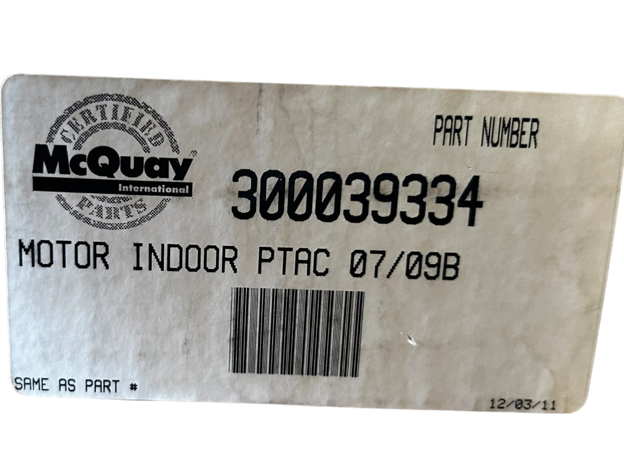 MCQUAY, 300039334, ID07/09A-X601, INDOOR FAN MOTOR - NEW IN BOX - FreemanLiquidators - [product_description]