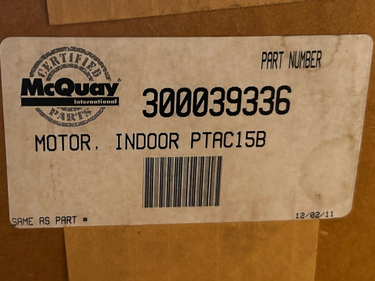 MCQUAY, 300039336, ID15A-X601, INDOOR EVAPORATOR MOTOR - NEW IN BOX - FreemanLiquidators - [product_description]