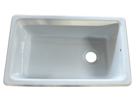 Prochef, TM125-FS-301810, Single Bowl, Farmhouse, Kitchen Sink, ProTerra, M125, Fireclay, 26-5/8" X 14-3/4" X 9" - NEW IN BOX - FreemanLiquidators - [product_description]