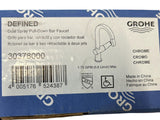 Grohe 30378000, Defined 1.75 GPM Single Hole Pull Down Bar Faucet with SilkMove Technology, New in Box - FreemanLiquidators - [product_description]