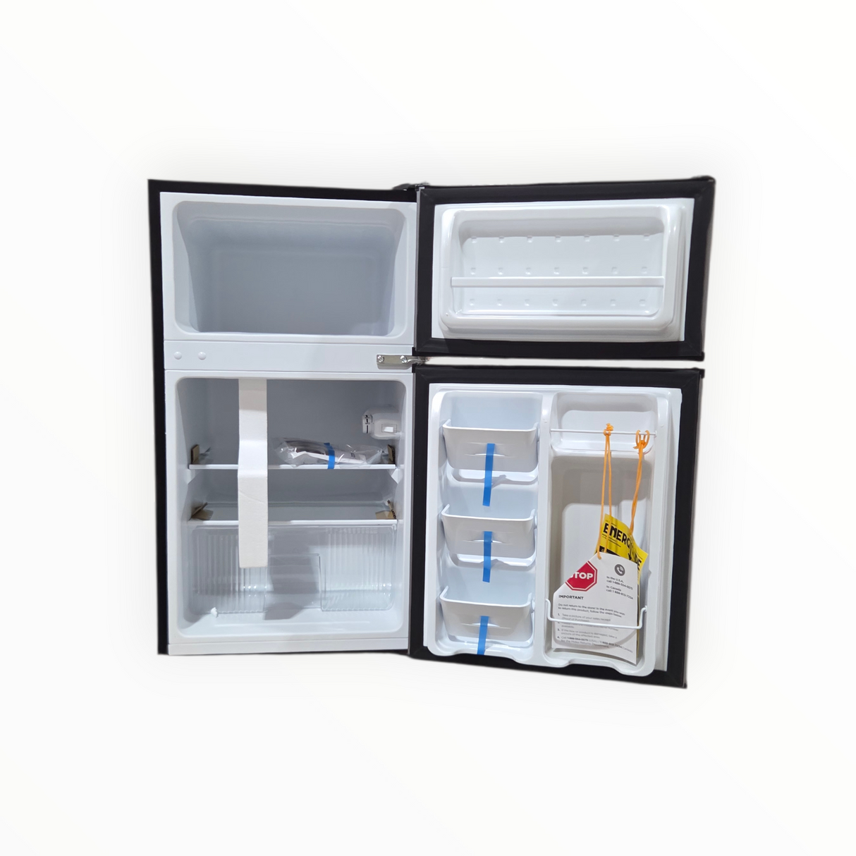 Arctic King 3.2 Cu ft Two Door Mini Fridge with Freezer, Stainless Steel, E-Star - IN STORE PICKUP ONLY