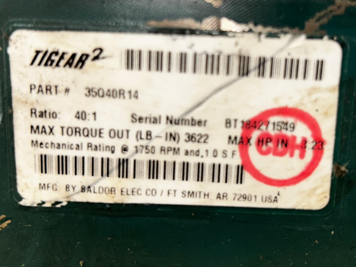 Dodge Tigear 2, 35Q40R14, Standard, Right Angle, Worm Gear, Speed Reducer -New No Box - FreemanLiquidators - [product_description]