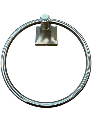 KARTNERS, 390460-81, GLASGOW - TOWEL RING-BRUSHED NICKEL, New in Box - FreemanLiquidators - [product_description]