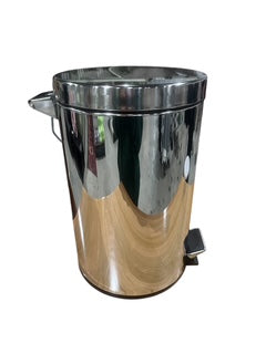 Grainger, 4PGH9, Step-On, Trash Container, Stainless Steel, 3.5 gal, 10in diameter - TRASH CAN - Freeman Liquidators - [product_description]