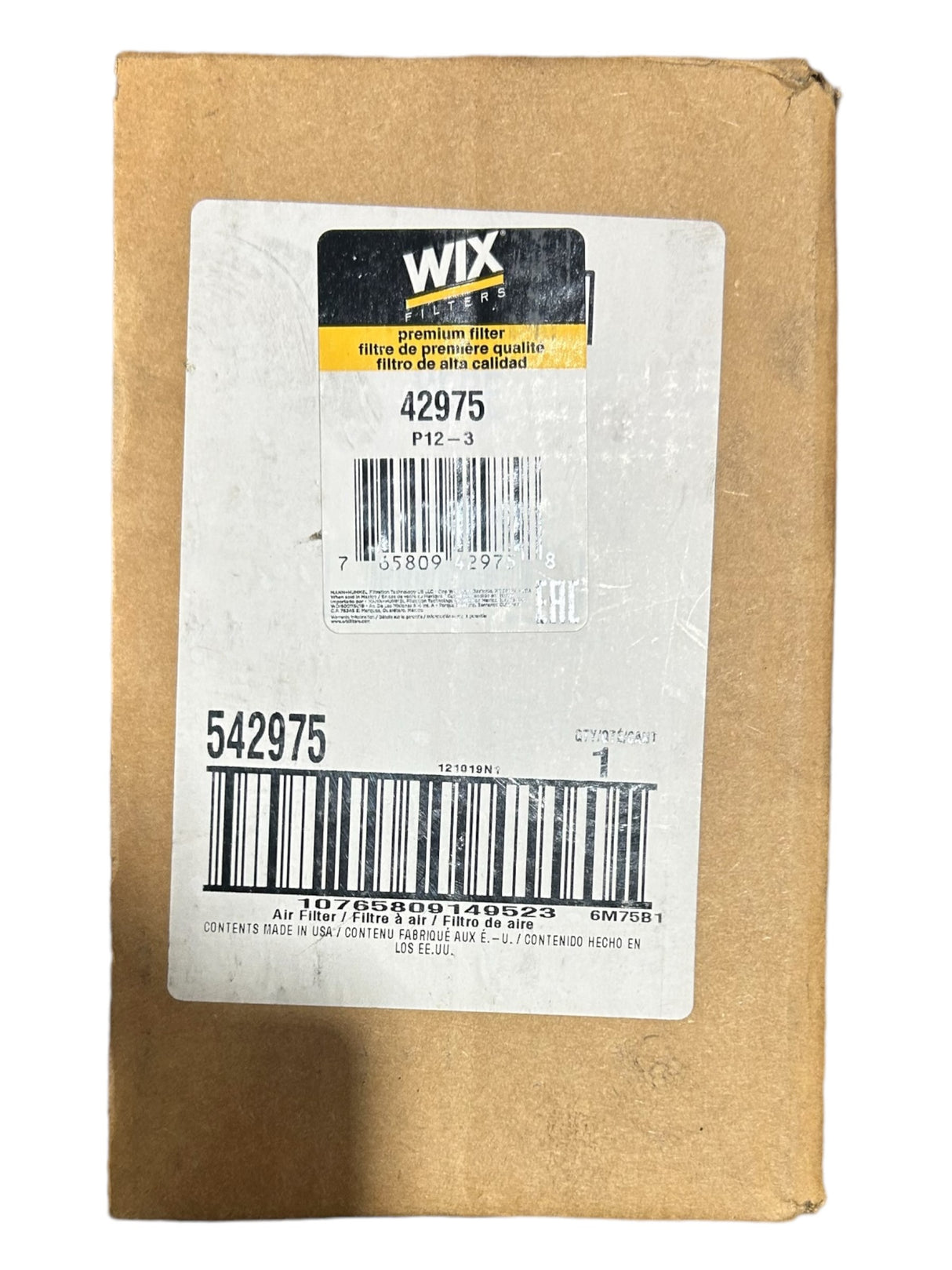 WIX, 42975, Air Filter - FreemanLiquidators - [product_description]