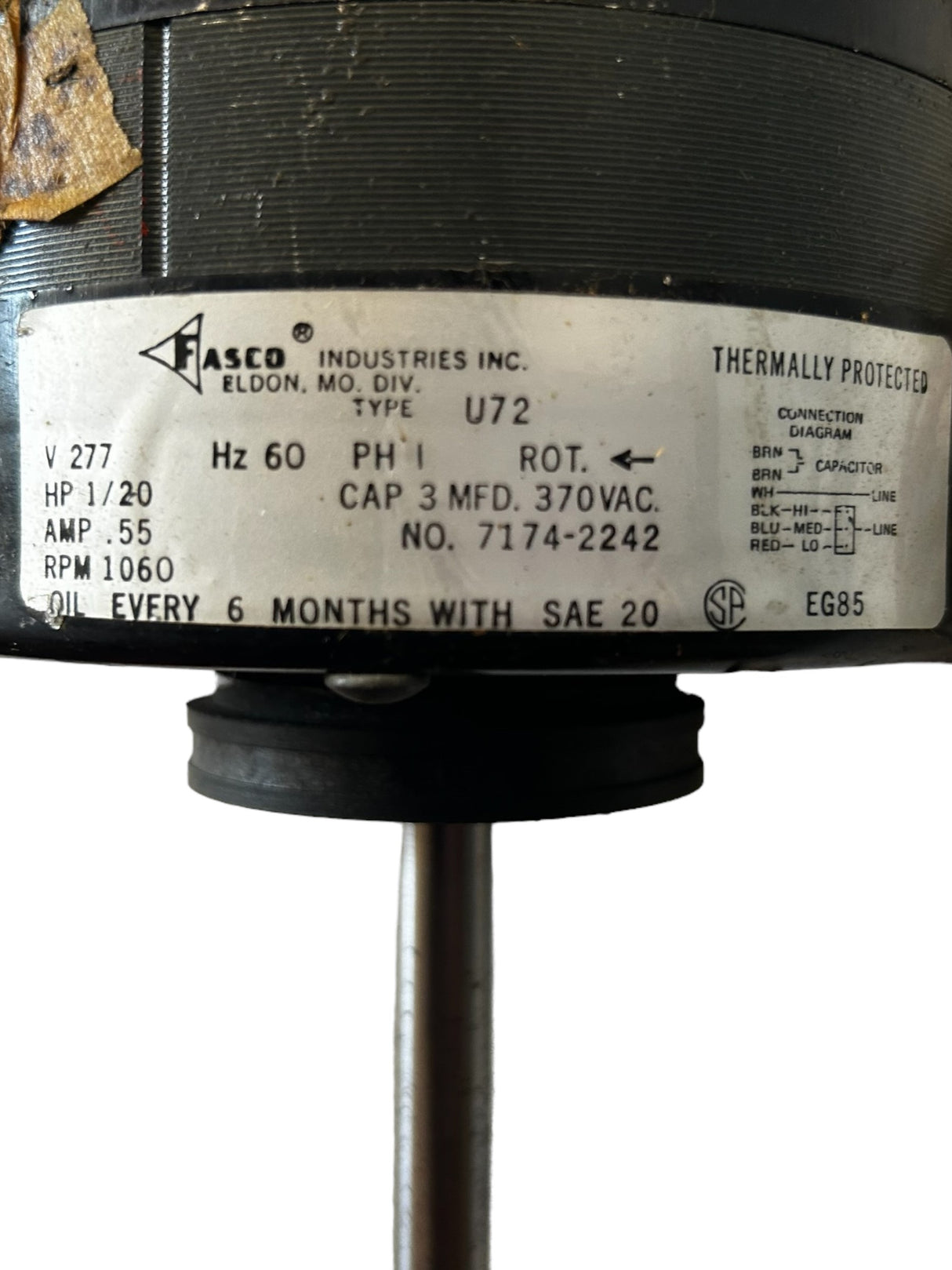 FASCO, 7174-2242, MCQUAY, 43210700, 1/20HP, MOTOR - NEW IN BOX - FreemanLiquidators - [product_description]