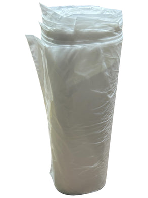 TOUGH GUY Trash Bags, 4KN36, 60 gal Capacity, 38 in Wd, 60 in Ht, 14 micron Thick, Clear, 200 PK - FreemanLiquidators - [product_description]