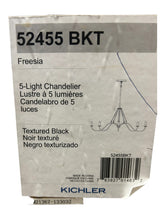 Load image into Gallery viewer, Kichler, 52455BKT, Freesia 5 Light 31&quot; Wide Taper Candle Chandelier, In Textured Black- New in Box - FreemanLiquidators - [product_description]
