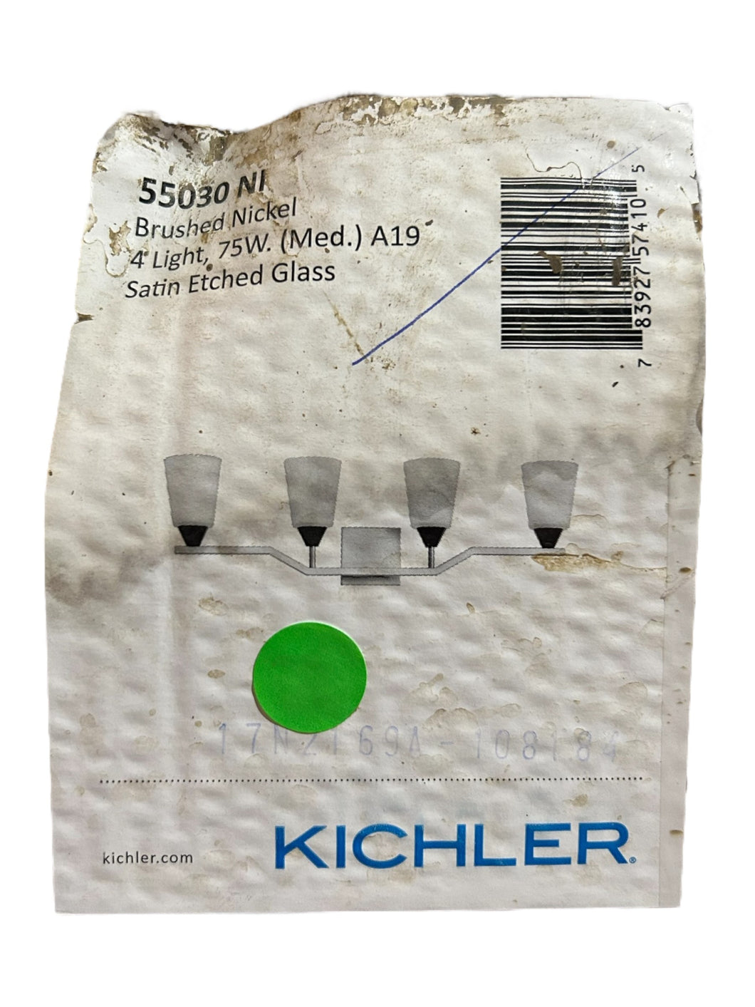 Kichler Lighting, 55030NI, Skagos, 4 Light, 33 inch, Brushed Nickel, Wall Mount, Bath, 4 Arm, Wall Light- New in Box - FreemanLiquidators - [product_description]