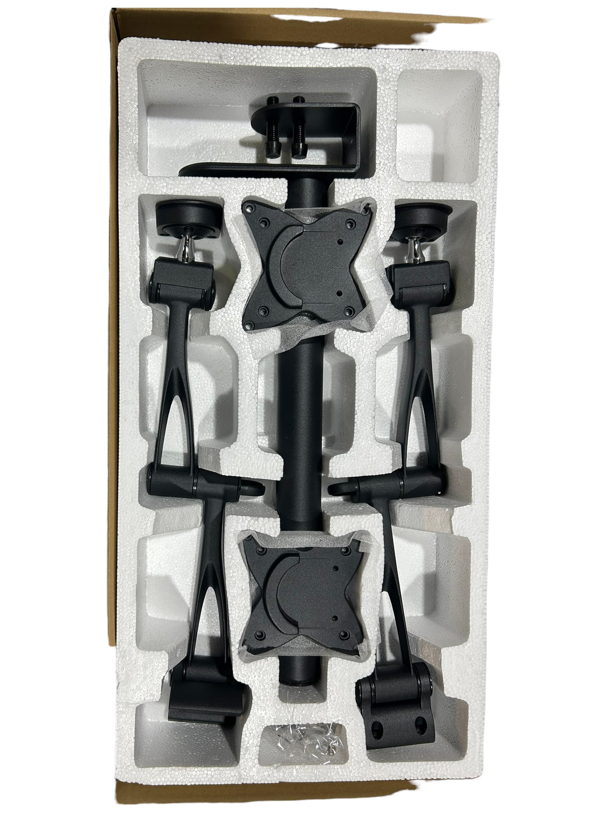 Monoprice 3-Way Adjustable Tilting DUAL Desk Mount Bracket - FreemanLiquidators - [product_description]