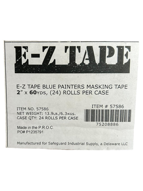 IN- STORE- E-Z Tape, Blue Masking Tape, 2" x 60 Yards, (24) Rolls per Case 57586 - FreemanLiquidators - [product_description]