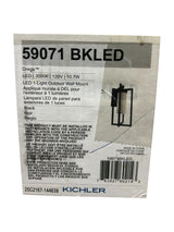 Kichler, 59071BKLED, Drega, LED, 14 inch, Black, Outdoor, Wall Mount, Small - New in Box - FreemanLiquidators - [product_description]