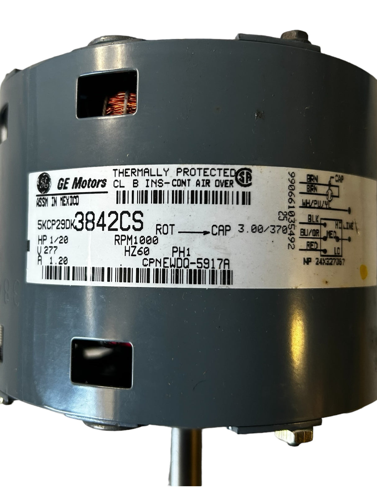 GE MOTORS, 5KCP29DK3842CS, 1/20HP, MOTOR - NEW NO BOX - FreemanLiquidators - [product_description]