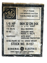 GE MOTORS, 5KH32DN24X, H-157, 1/6HP, MOTOR - NEW IN BOX - FreemanLiquidators - [product_description]