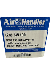Load image into Gallery viewer, Air Handler, 5W100, Air Filter Pad, 16x25x1, Nominal Filter Size, Polyester, Surface Tackifier, Blue/White - FreemanLiquidators - [product_description]
