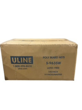 Uline, S-9635W, Polypropylene, Beard Nets, White, Case of 1000 - Safety Equipment - Freeman Liquidators - [product_description]