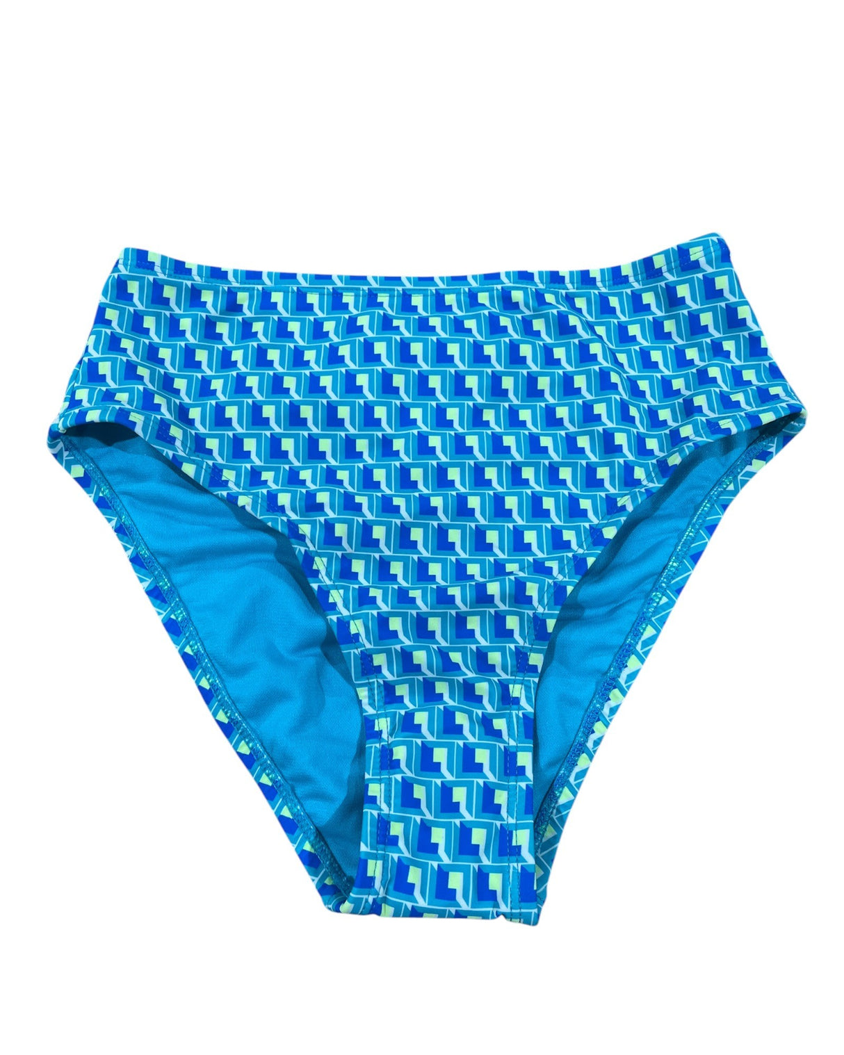 Time And Tru, Women's, High Leg, High Waist, Swim Bottom, Geo Print - Women's Swimwear - Freeman Liquidators - [product_description]