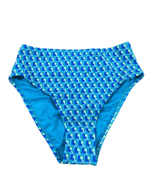 Time And Tru, Women's, High Leg, High Waist, Swim Bottom, Geo Print - Women's Swimwear - Freeman Liquidators - [product_description]