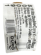 DURO, 80091, 1/6 Bbl, Double Carry Kraft Bags, 400pk - FreemanLiquidators - [product_description]