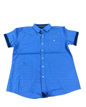 Day & Age, Big Boy's, Button Up, Short Sleeve, Shirt, Blue - Kids Clothing - Freeman Liquidators - [product_description]