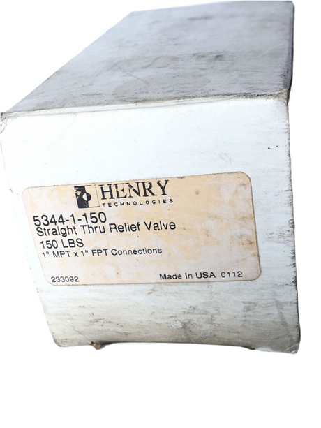 HENRY 5344-1-150 150PSI STAINLESS RELIEF VALVE - Freeman Liquidators