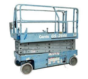 Genie, GS-2646, E-Drive, slab, scissor lift, (In store pickup only) - Freeman Liquidators
