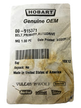 HOBART, GENUINE OEM, 00-915371, Belt, Primary, Autodrive - NEW IN ORIGINAL PACKAGING - FreemanLiquidators - [product_description]