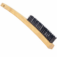 (12 PACK) Brush, Carbon Steel Bristles, 14" Curved Wood Handle - 57075 - FreemanLiquidators