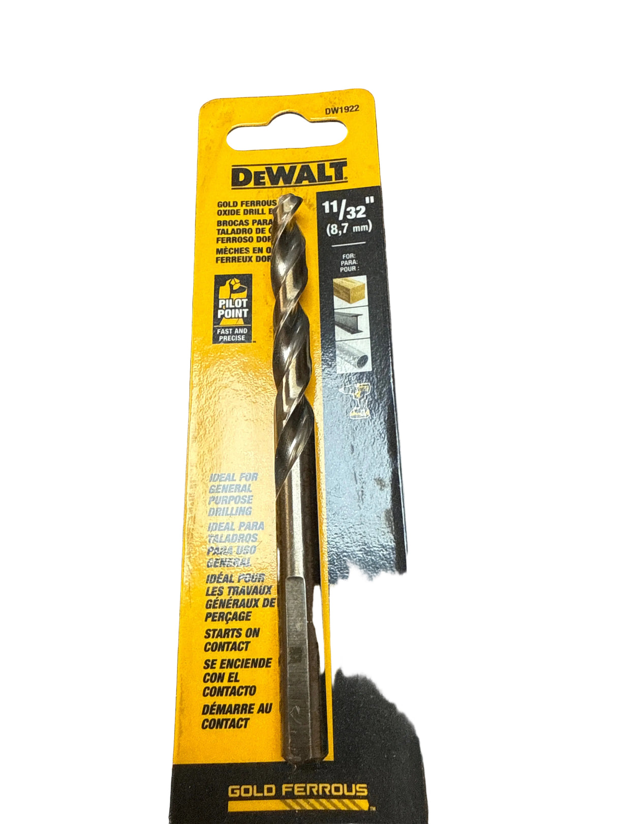 Dewalt 11/32” drill bit pilot point