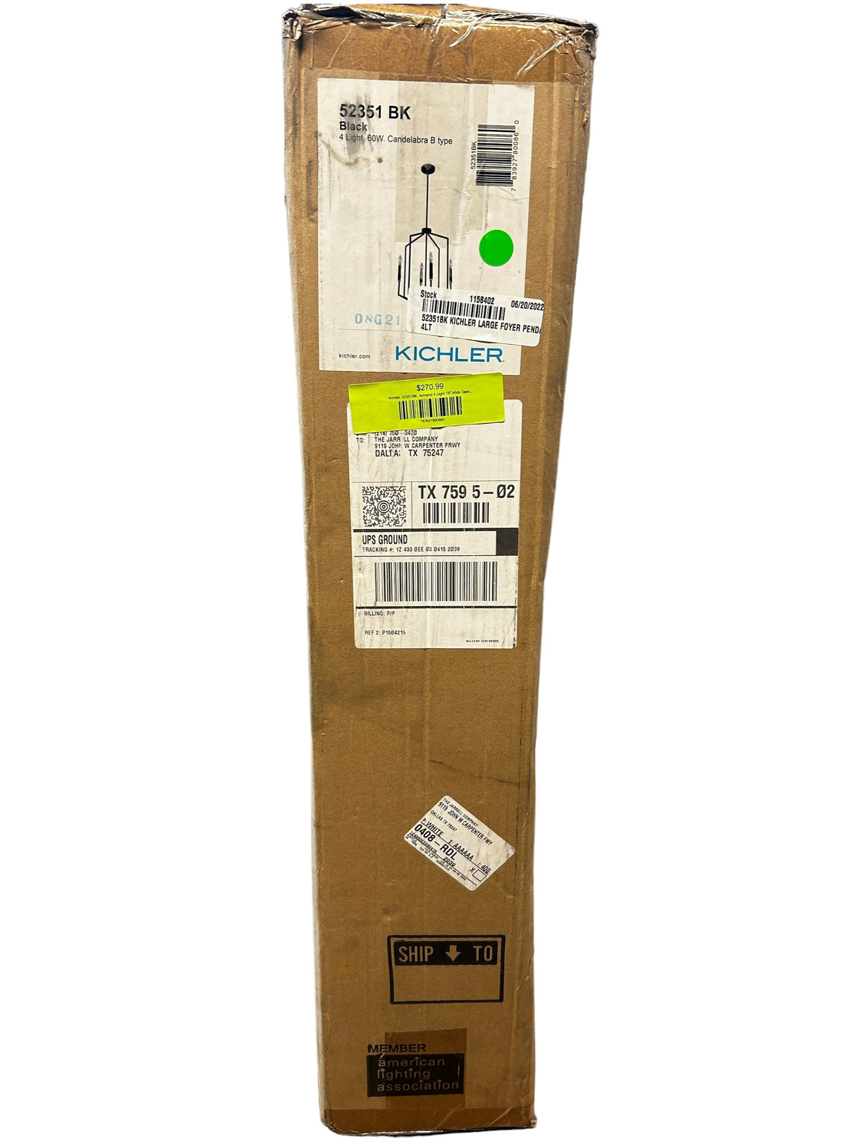 Kichler, 52351BK, Armand 4 Light 19" Wide Taper Candle Pendant - New in Box - FreemanLiquidators - [product_description]