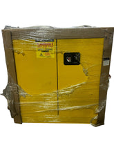 Load image into Gallery viewer, Flammables Safety Cabinet, BS22YP, Std, 22 gal, 0 Drum Capacity, 34 in x 18 in x 35 in, Yellow, Self-Closing - MINOR COSMETIC DAMAGES - FreemanLiquidators - [product_description]
