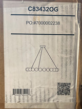 Matteo Lighting, C83432OG, Oni LED Oxidized Gold Chandelier Ceiling Light- New in Box - FreemanLiquidators - [product_description]