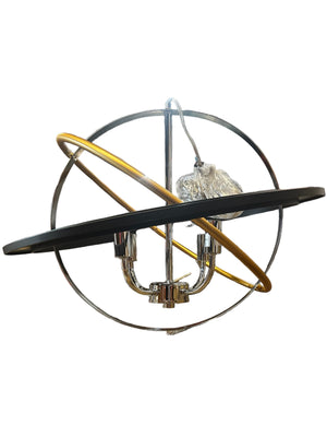 Artcraft Lighting, CL15114, Cosmic 4 Light, 21 inch, Dark Bronze, Chrome, Satin Brass, Chandelier Ceiling Light - New in Box - FreemanLiquidators - [product_description]