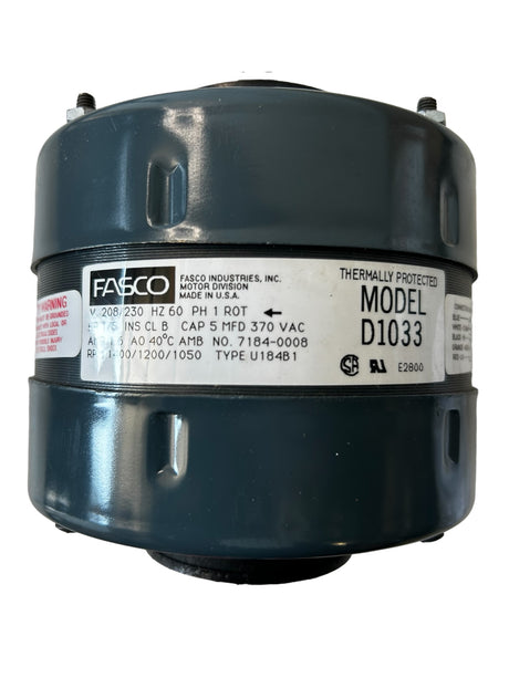 FASCO INDUSTRIES, D1033, 1/5 hp, 1400 RPM, 5" Diameter, 208-230 Volts - NEW IN BOX - FreemanLiquidators - [product_description]