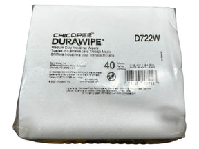 Chicopee Durawipe, D722W, Medium Duty Industrial Wipers, 24 Pack, 960 Sheets - FreemanLiquidators - [product_description]