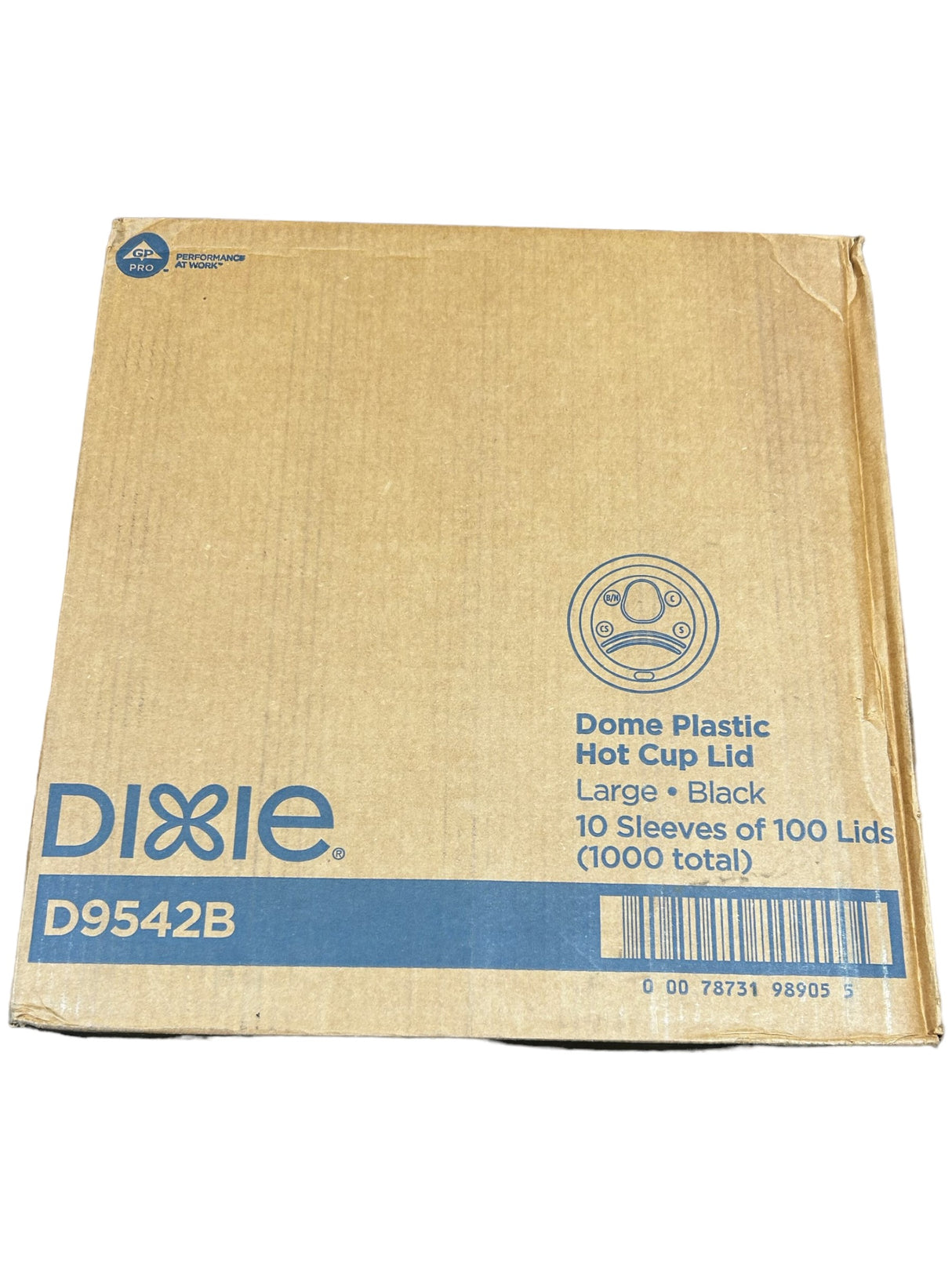 Dixie, D9542B, Disposable Hot Cup Lid: For 10 oz, 12 oz, 16 oz, 20 oz Cup Capacity, Dome/Sip Through, 1,000 PK - FreemanLiquidators - [product_description]