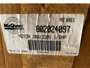 Magnetek, McQuay, DE3GO33N, 802024097, 1/6HP, Motor - NEW IN BOX - FreemanLiquidators - [product_description]