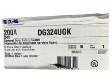 Load image into Gallery viewer, Eaton - Cutler Hammer DG324UGK, General Duty Cartridge Non-Fusible Safety Switch, NEMA 1, 200A, Three-pole, Three-wire, 240 V - FreemanLiquidators - [product_description]
