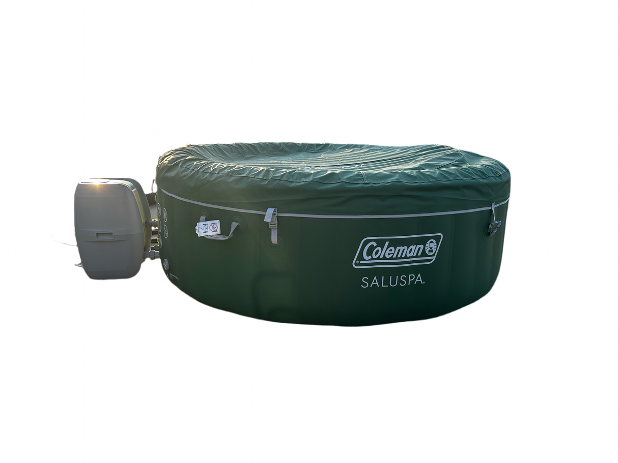 Coleman SaluSpa 4-6 Person Round Inflatable Hot Tub 140 Jets Color Green New - Freeman Liquidators