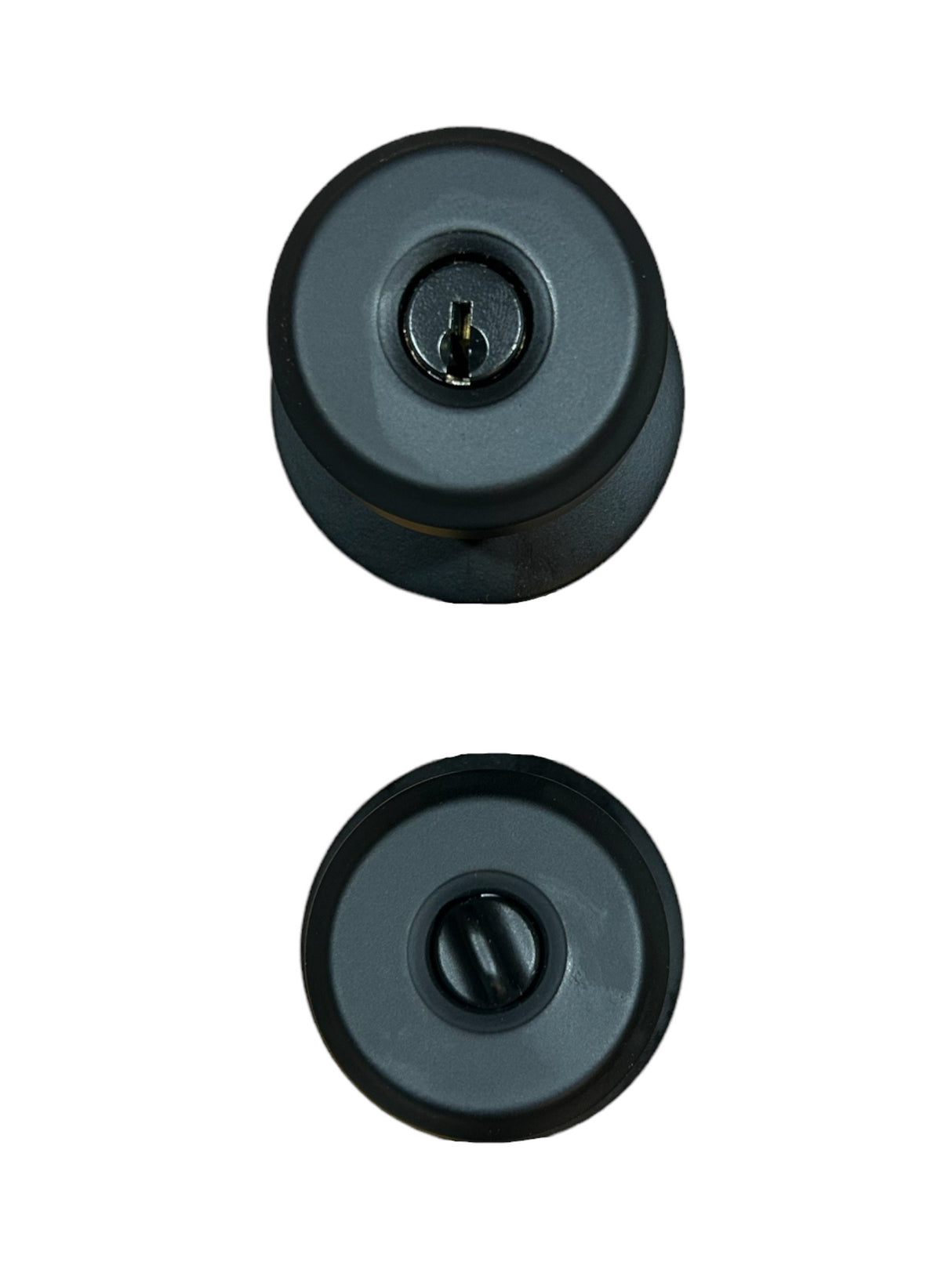 Schlage F51A BWE 622 Bowery Door Knob, Keyed Entry Lock, Matte Black - New in Box - FreemanLiquidators - [product_description]