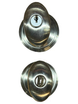 SCHLAGE F51A SIE 619 Siena Knob Keyed Entry Lock, Satin Nickel- New in Box - FreemanLiquidators - [product_description]