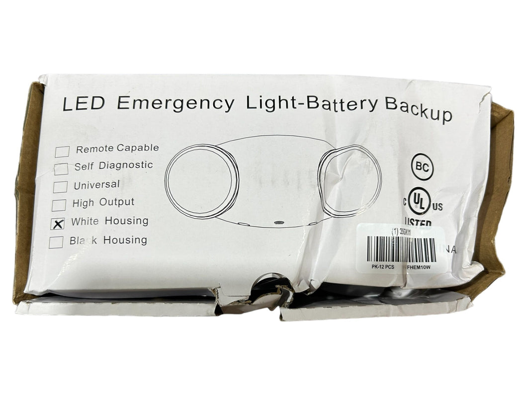 Emergency Light, LED, Damp Location Rated, 0.54 W Lamp Watt, 120/277V AC, 1.08 W Emergency Watt - FreemanLiquidators - [product_description]