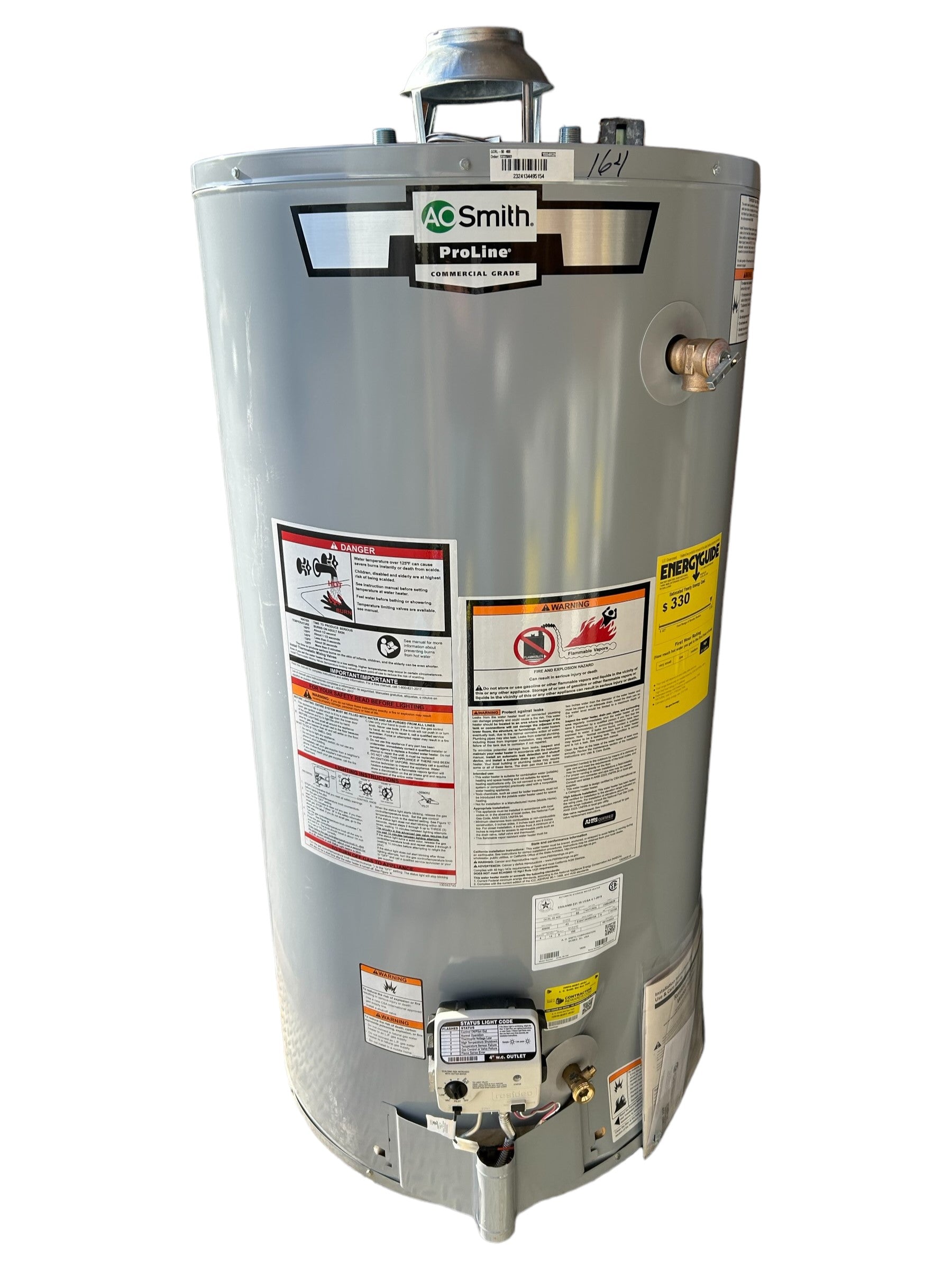 user_84e240aeページ AO Smith, GCRL-50 400, 50-GALLON, (55.75T X 24W),, ProLine